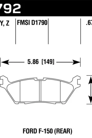 Best Choice Hawk 15 Ford F-150 Super Duty Rear Brake Pads