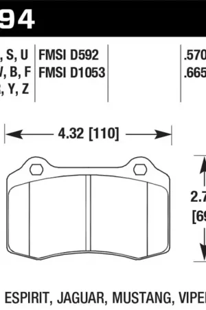 Affordable Hawk HP+ Street Brake Pads