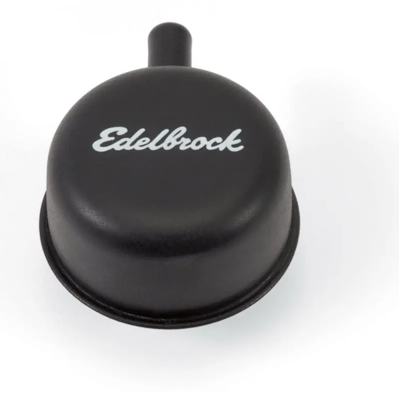 Edelbrock Round Cap w/ Nipple Black Flash Sale