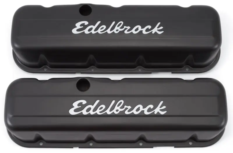 Genuine Edelbrock Valve Cover Signature Series Chevrolet 1965 and Later 396-502 V8 Tall Black
