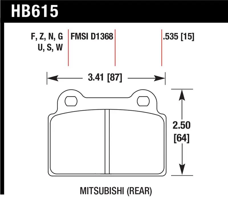 Grab Now Hawk EVO X HP+ Street Rear Brake Pads