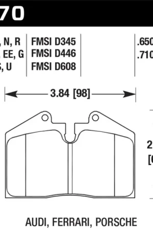 Bargain Hawk 91-96 Porsche 911 HPS 5.0 Performance Street Rear Brake Pads