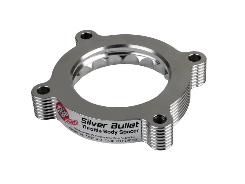 Time-Limited aFe 11-14 Ford Mustang/ 11-14 Ford F-150 V6 3.7L Silver Bullet Throttle Body Spacer - Silver