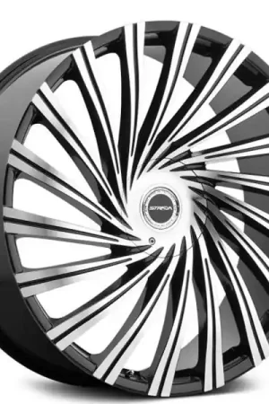 Cheap 26" Strada Wheels Tornado Gloss Black Machined Rims