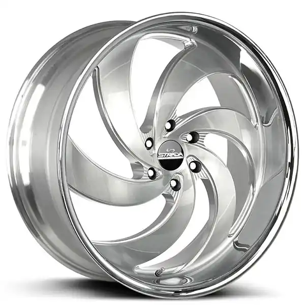 Buy Today 26" Strada Wheels Retro 6 Silver with Brushed Face and SS Lip Rims