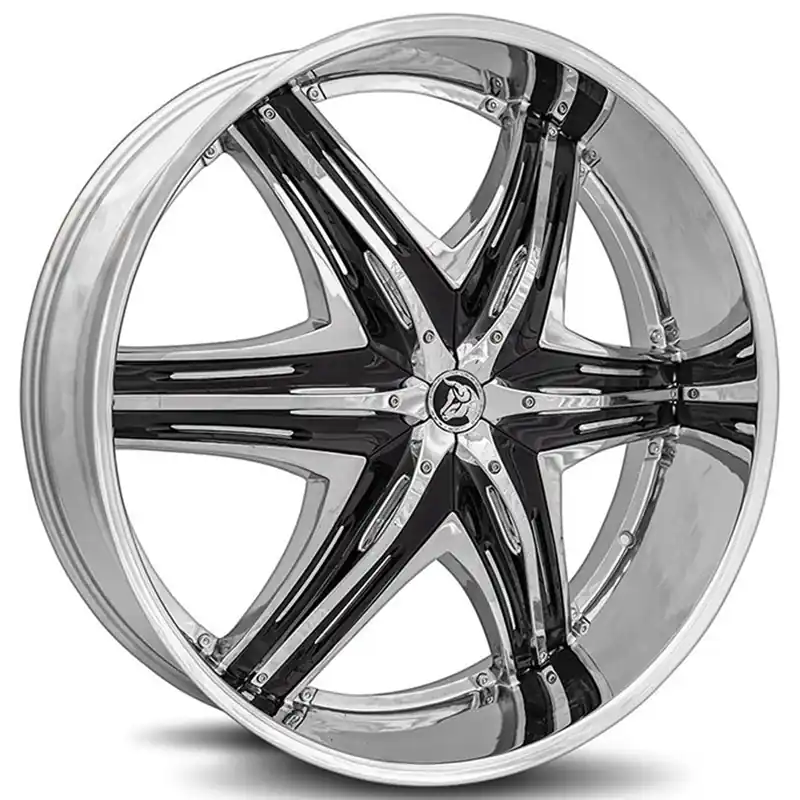 26" Diablo Wheels Elite G2 Chrome with Black Inserts Rims Free Returns