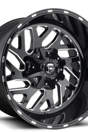 17" Fuel Wheels D581 Triton Black Milled Off-Road Rims Affordable