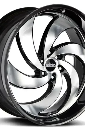 Genuine 24" Strada Wheels Retro 6 Gloss Black with Machined Face Rims