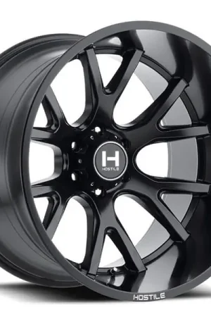 20" Hostile Wheels H113 Rage Satin Black Off-Road Rims Hot Deal
