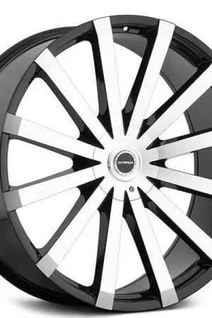 While Supplies Last 26" Strada Wheels Gabbia Gloss Black Machined Rims