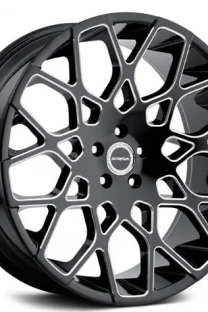 24" Strada Wheels Buca Gloss Black Milled Rims While Supplies Last