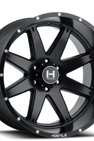 22" Hostile Wheels H109 Alpha Satin Black Off-Road Rims Holiday Sale
