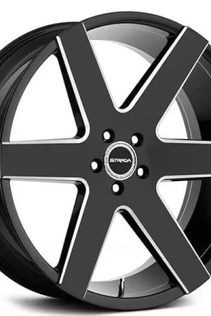 Today Only 26" Strada Wheels Coda Gloss Black Milled Rims