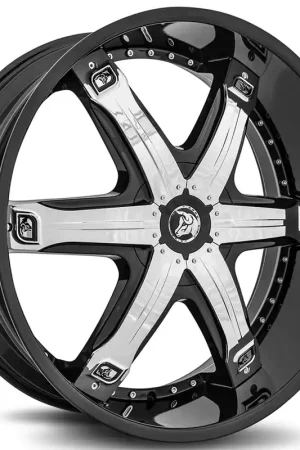 Editor’s Pick 28" Diablo Wheels Fury Black with Chrome Insert Rims