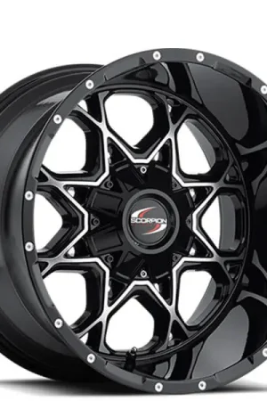 17" Scorpion Wheels SC-10 Black Machined Off-Road Rims Seasonal Sale