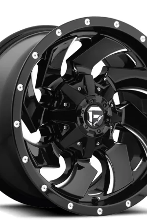 17" Fuel Wheels D574 Cleaver Gloss Black Milled Off-Road Rims Professional Grade