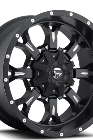 17" Fuel Wheels D517 Krank Matte Black Milled Off-Road Rims Price Drop