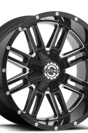 18" Scorpion Wheels SC-18 Black Milled Off-Road Rims Time-Limited