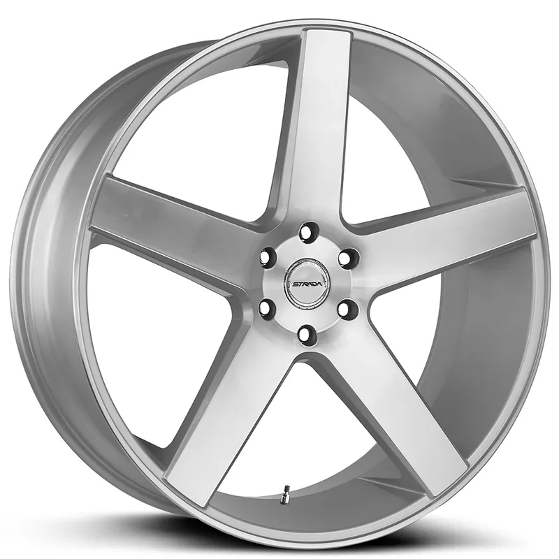 26" Strada Wheels Perfetto Silver Machined Rims Hassle-Free Returns