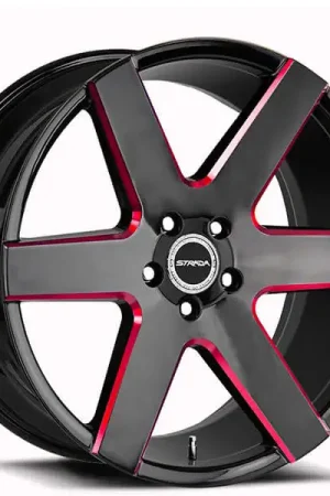 Don’t Miss Out 26" Strada Wheels Coda Gloss Black Milled Edge Red Rims