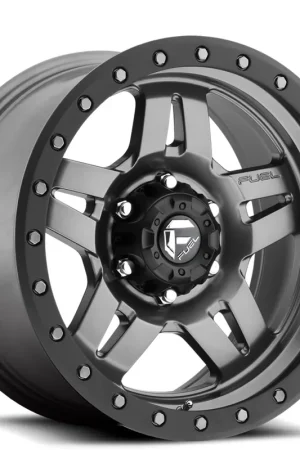 17" Fuel Wheels D558 Anza Matte Grey with Black Ring Off-Road Rims Original