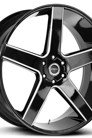 Seasonal Sale 28" Strada Wheels Perfetto Gloss Black Milled Rims