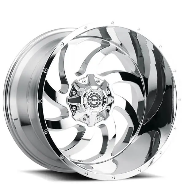 20" Scorpion Wheels SC-30 Chrome Off-Road Rims Free Returns