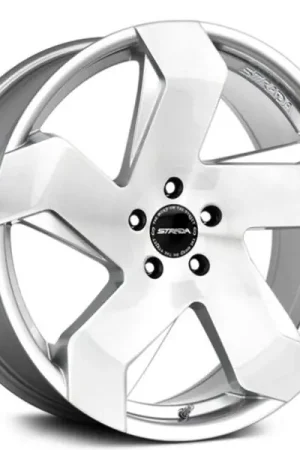 24" Strada Wheels Coltello Brushed Face Silver Rims Seasonal Sale