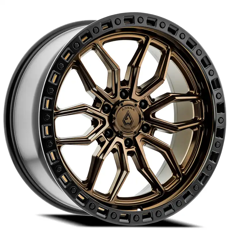 Buy Online 17" Arena Wheel Co A109 Hustle Smoked Bronze Center with Satin Black Lip 6-Lug Off-Road Rims