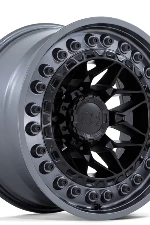 17" Black Rhino Wheels Alpha BR008 Matte Black with Gunmetal Lip Off-Road Rims Holiday Sale