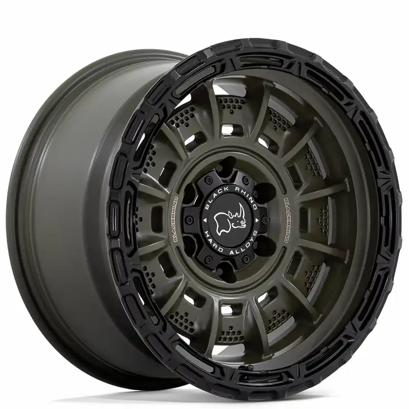 Get Yours 17" Black Rhino Wheels Atlas BR007 Olive Drab Green with Black Lip Off-Road Rims
