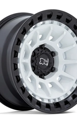 17" Black Rhino Wheels Barrage BR009 Gloss White on Matte Black Off-Road Rims Last Chance