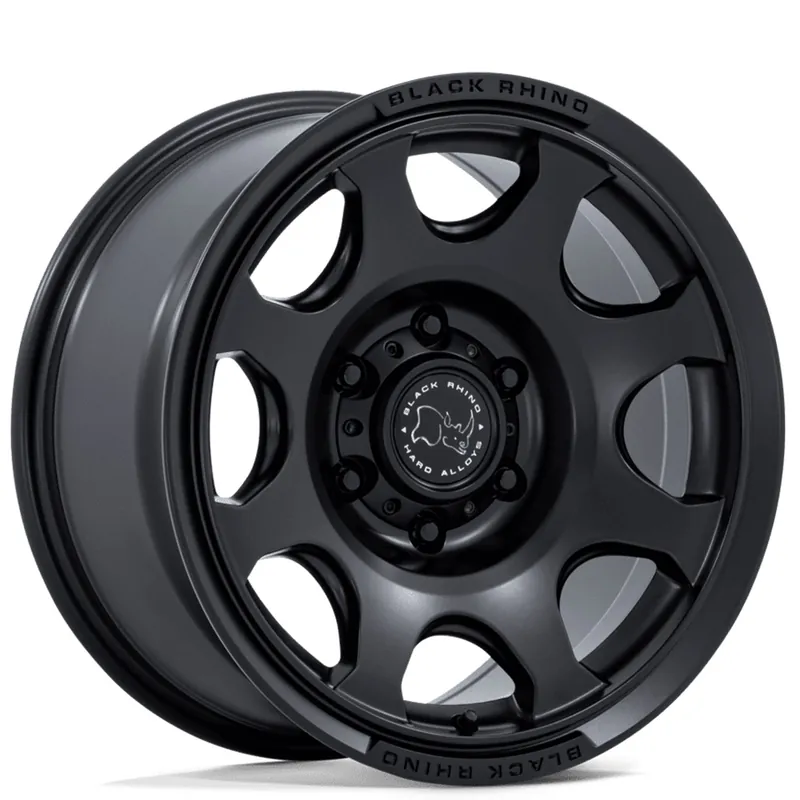 Crafted 17" Black Rhino Wheels Tembo BR037 Matte Black Off-Road Rims
