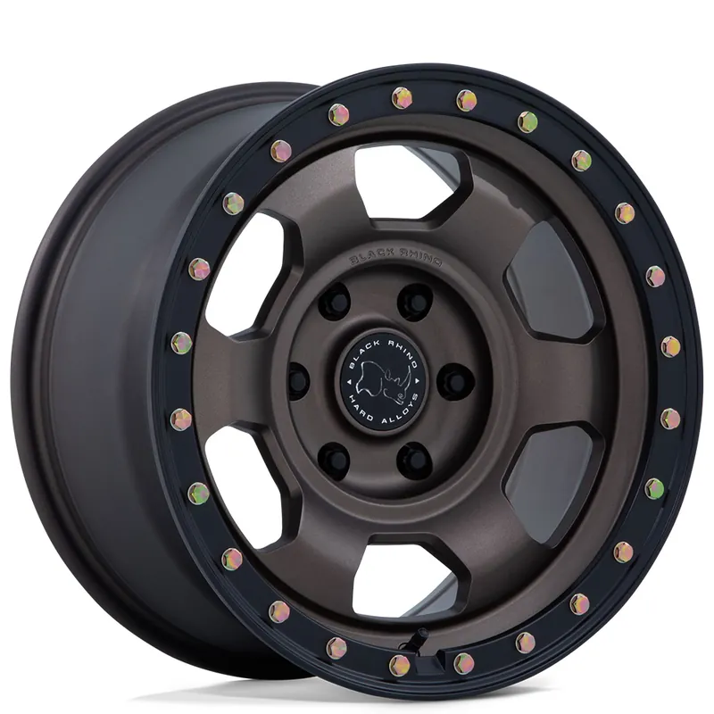 17" Black Rhino Wheels Trooper BR029 Burnt Bronze with Matte Black Lip Off-Road Rims Best Seller