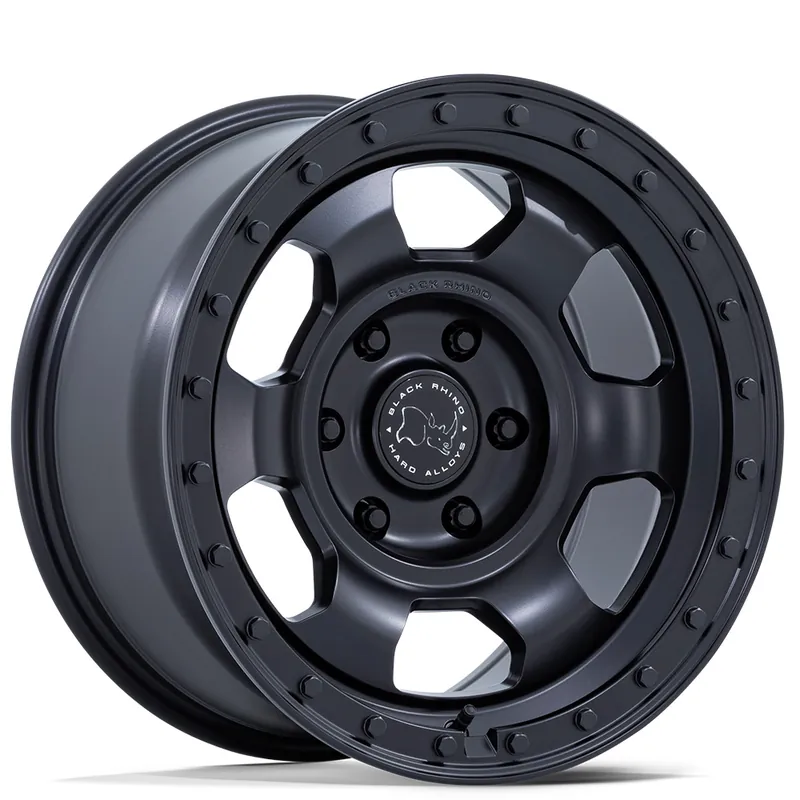 17" Black Rhino Wheels Trooper BR029 Matte Black Off-Road Rims Worldwide Shipping
