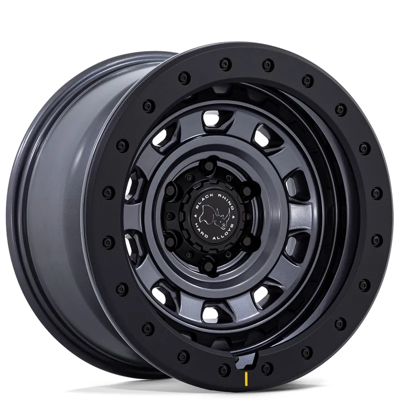 While Supplies Last 17" Black Rhino Wheels Xplorer BR023 Matte Gunmetal with Matte Black Lip Off-Road Rims