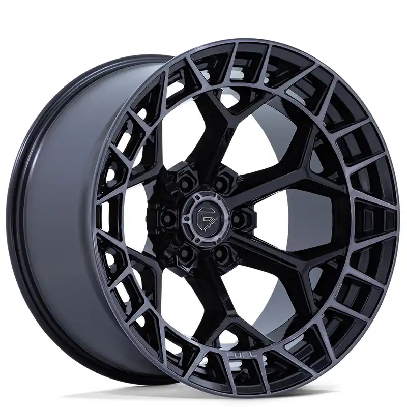 Budget 17" Fuel Wheels FC873 Charger Gloss Black Brushed Face with Dark Tint 6-Lug Off-Road Rims