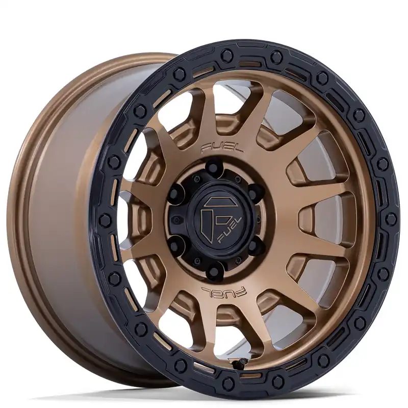 17" Fuel Wheels FC884 Fortress Matte Bronze with Gloss Black Lip Off-Road Rims Genuine