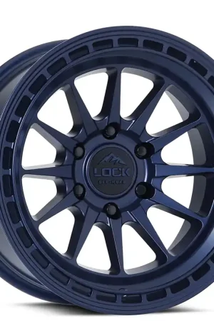 Warranty Included 17" Lock Off-Road Wheels Baja Matte Blue Rims