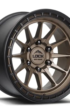 17" Lock Off-Road Wheels Baja Matte Desert Bronze with Matte Black Ring Rims Low Price
