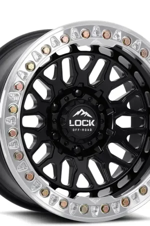 While Supplies Last 17" Lock Off-Road Wheels Invader Beadlock Matte Black with Machined Ring Rims