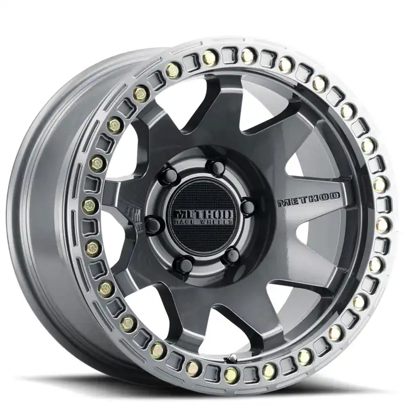 Top Rated 17" Method Wheels 108 Beadlock Gloss Titanium Off-Road Rims