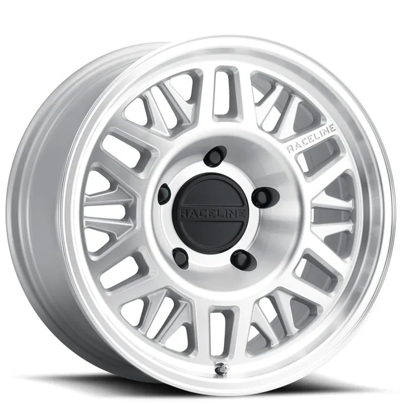 17" Raceline Wheels 451MC Ryno TR Machined with Clear Coat Off-Road Rims Holiday Sale