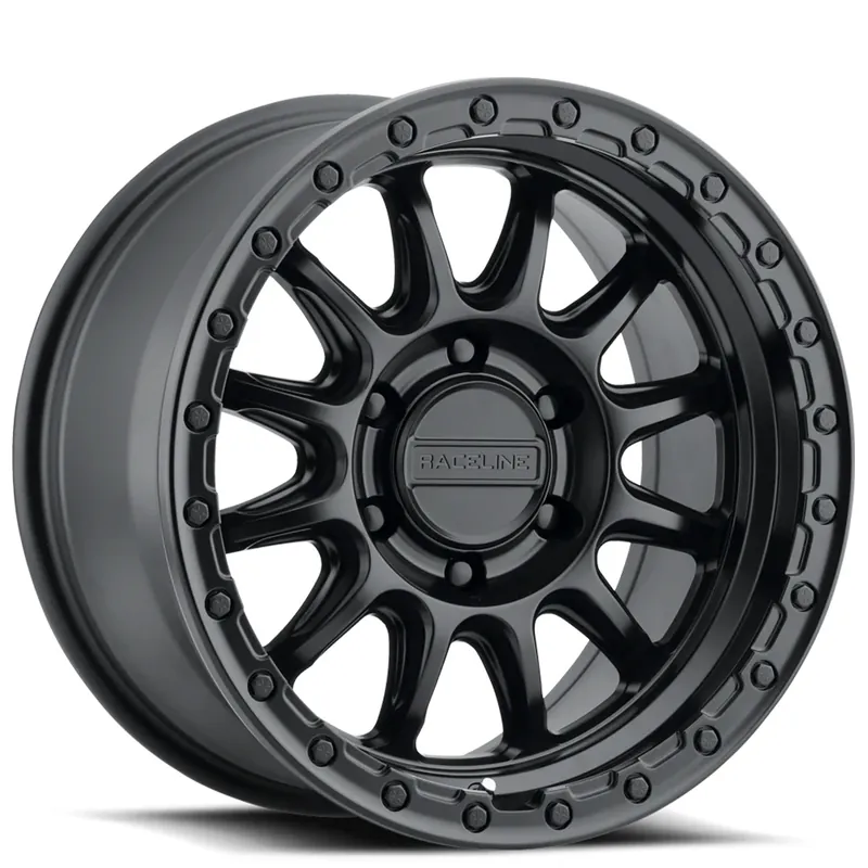 Weekend Sale 17" Raceline Wheels 960B Alpha Satin Black Off-Road Rims