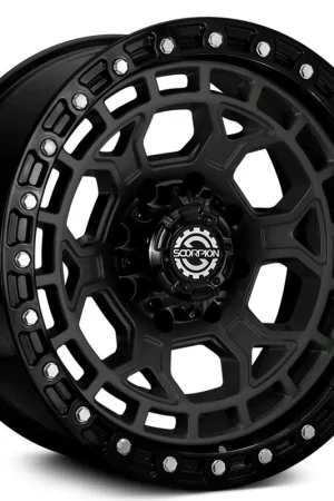 17" Scorpion Wheels Nomad Matte Black Off-Road Rims Original