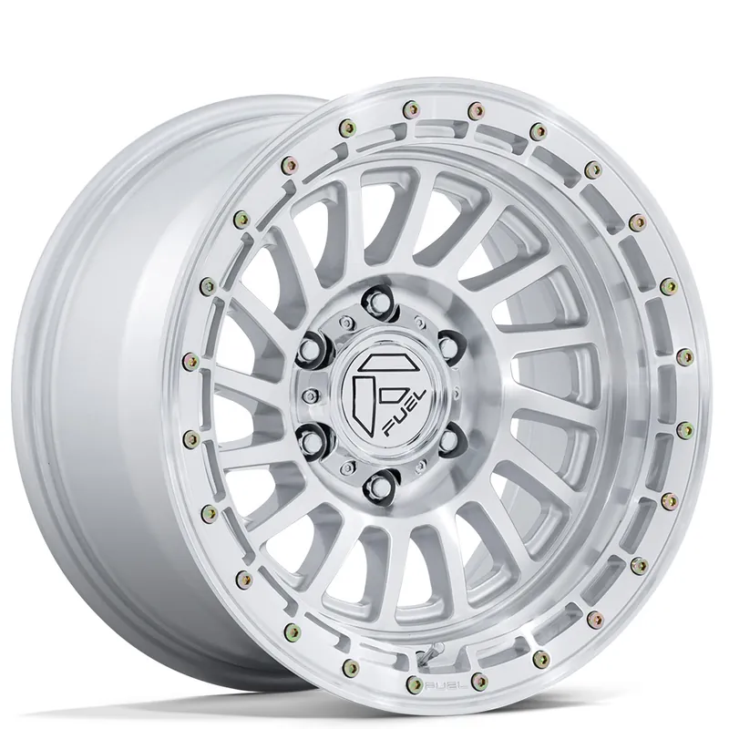 Warranty Included 18" Fuel Wheels FC897 Havoc Gloss Silver with Machined Face Off-Road Rims