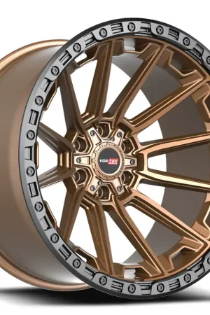 18" Vortek Off-Road VRT-601 Spartan Matte Bronze with Black Bead Ring Rims Professional Grade