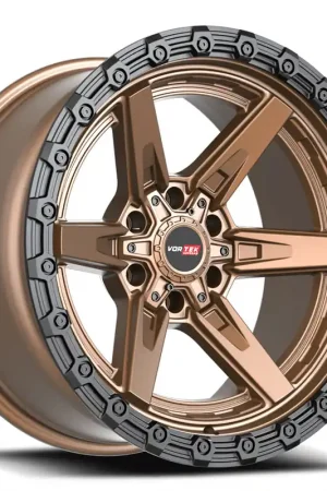 18" Vortek Off-Road VRT-602 Argon Matte Bronze with Black Bead Ring Rims Fast Shipping