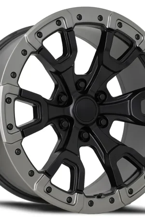 20" Ford Raptor Wheels FR 99 Satin Black Face with Carbon Gray Ring OEM Replica Off-Road Rims Factory Price