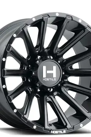 20" Hostile Wheels H123 Typhoon Satin Black Off-Road Rims One Day Deal